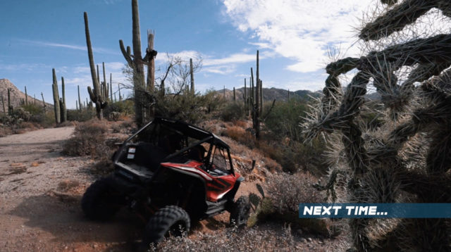 The Honda Talon navigates through the desert of Tucson.