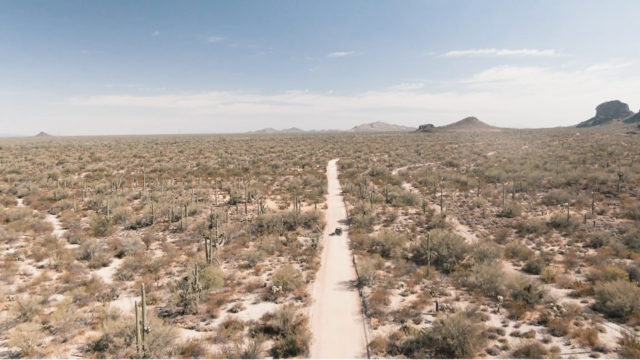 The wide open desert around Tucson Arizona is shown with the Honda Talon 1000R