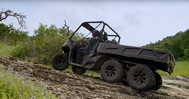 The all-new 2020 Can-Am Defender 6x6 DPS HD10 has six wheels