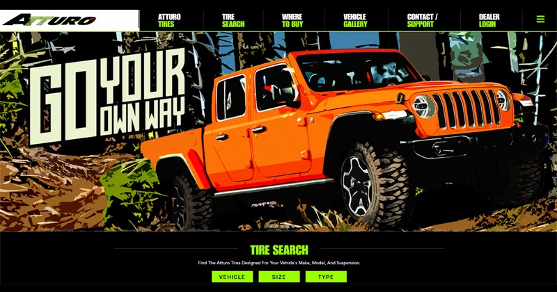 Atturo Tire Redesigned Website