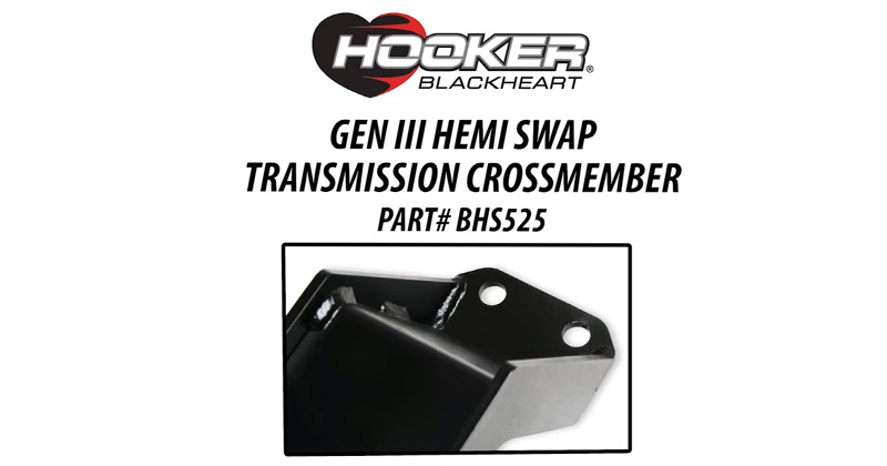 Hooker BlackHeart Dodge Truck Gen 3 Hemi Swap Transmission Crossmember closeup