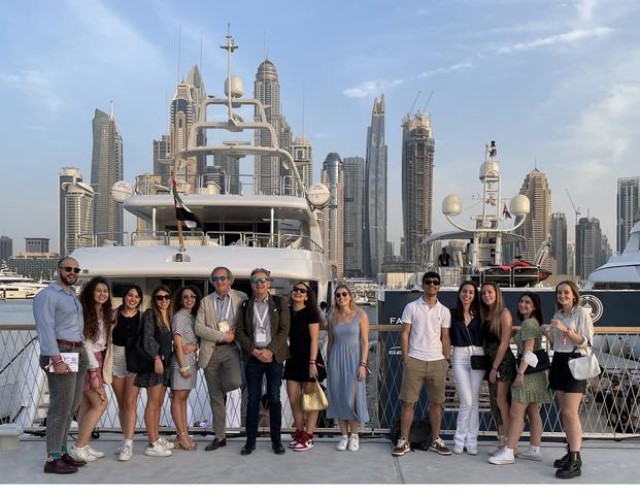Carlo Nuvolari and LUISS students in Dubai
